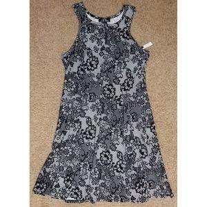 A-list Womens Black & White Lace Design Sun Dress